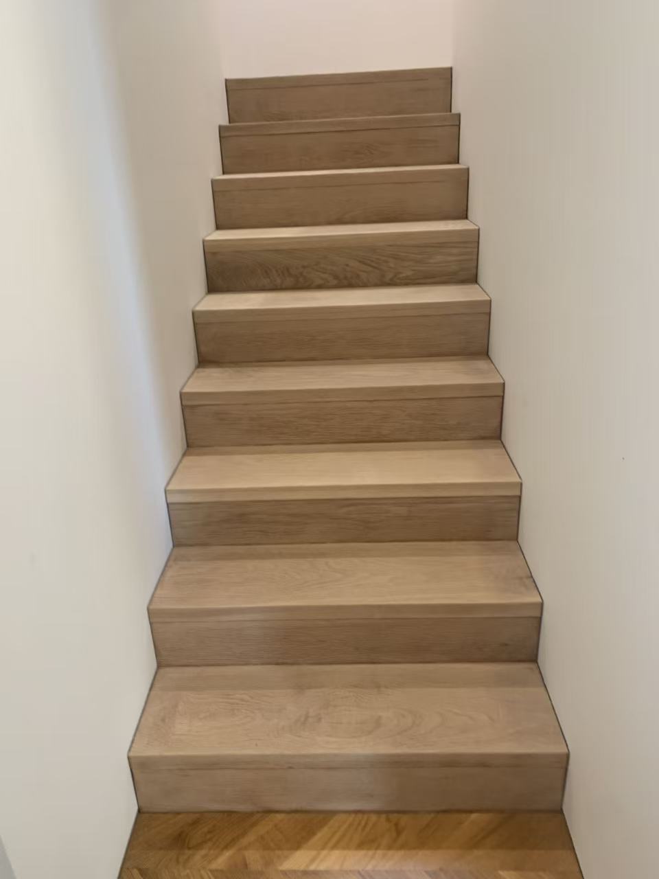 Timber staircase fully sanded, ready for staining, Kiama