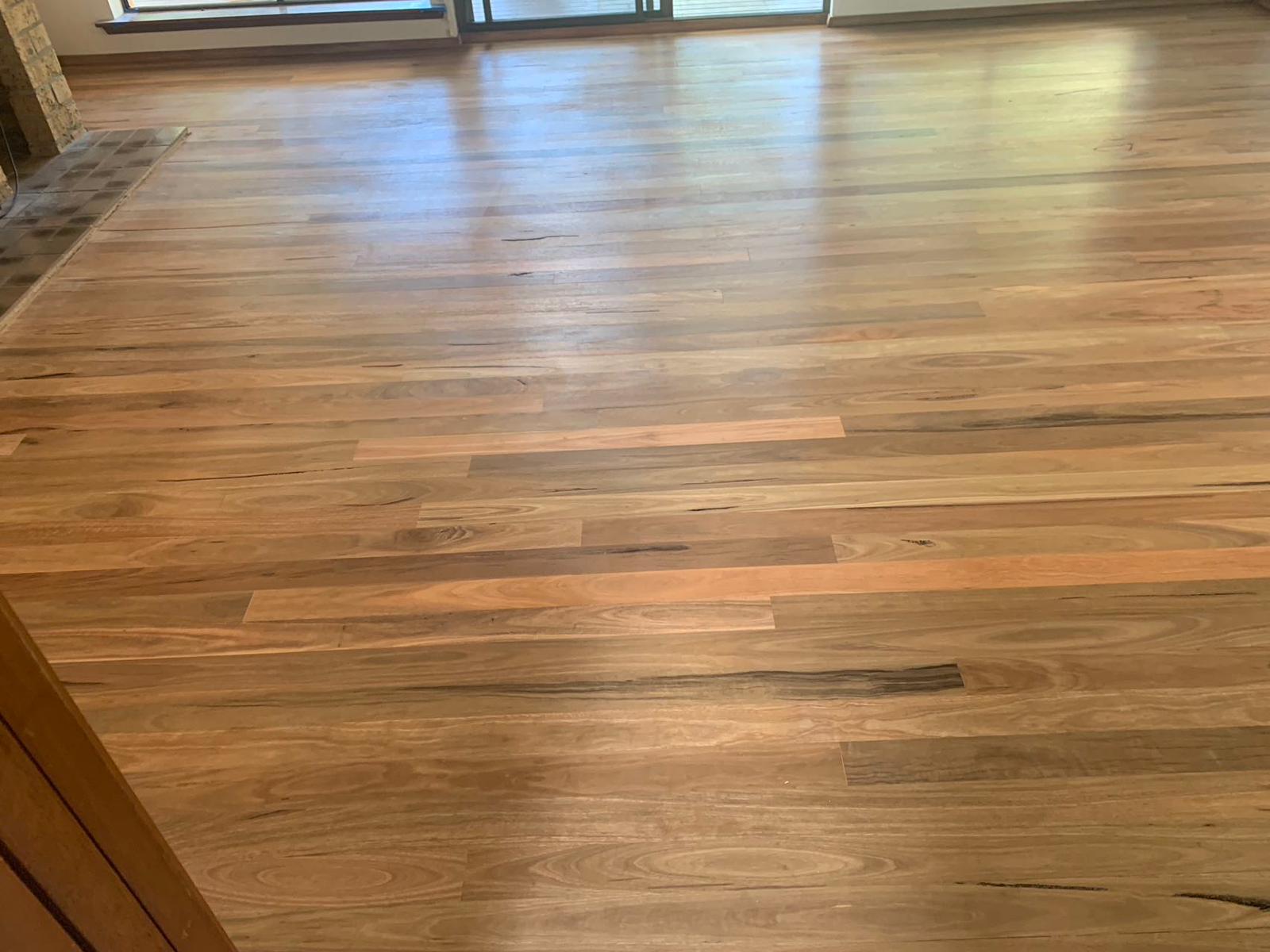 Open plan timber floor, low sheen satin finish, Lane Cove