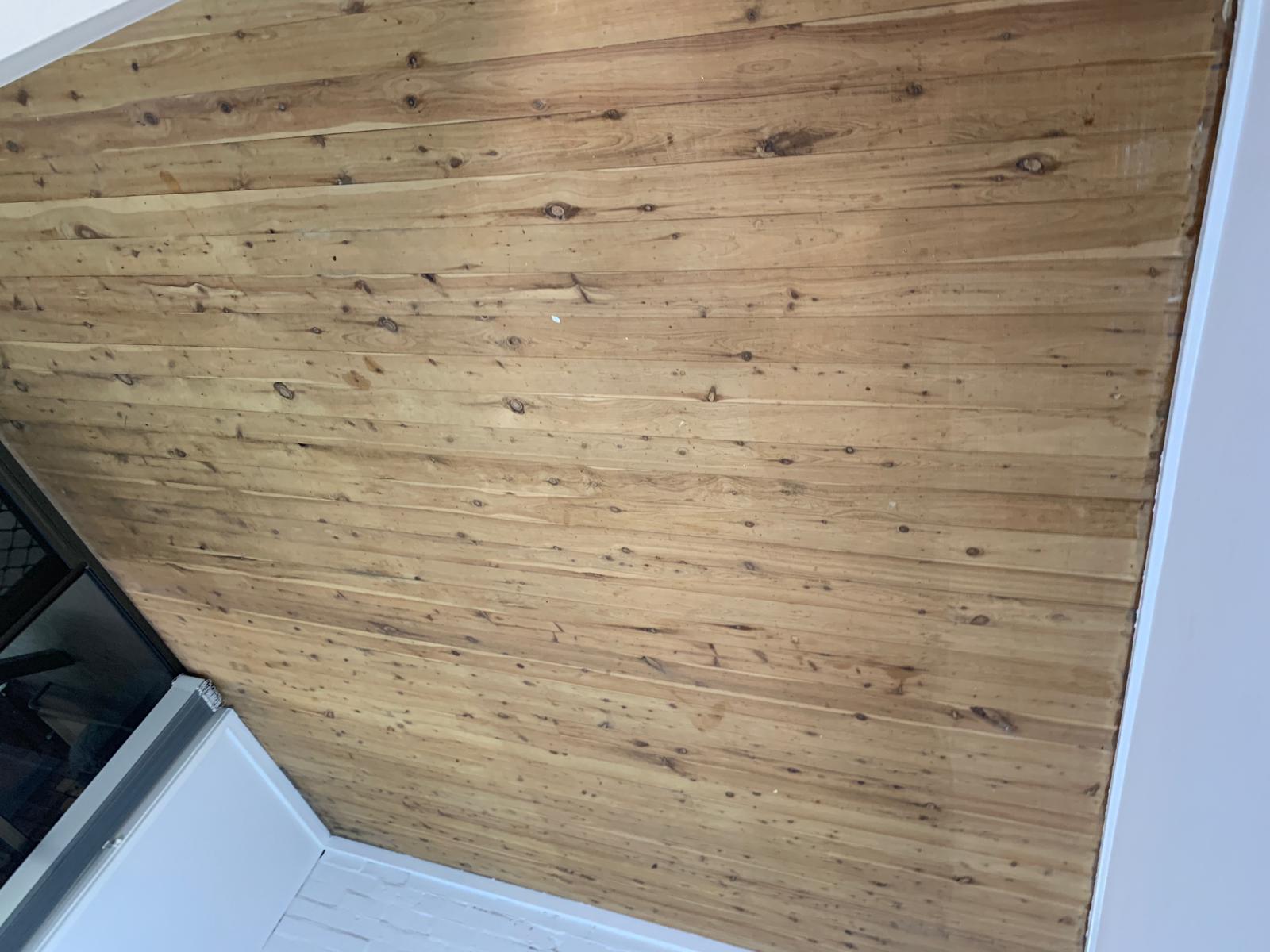 Sunroom timber floor and wall panelling, Jervis Bay