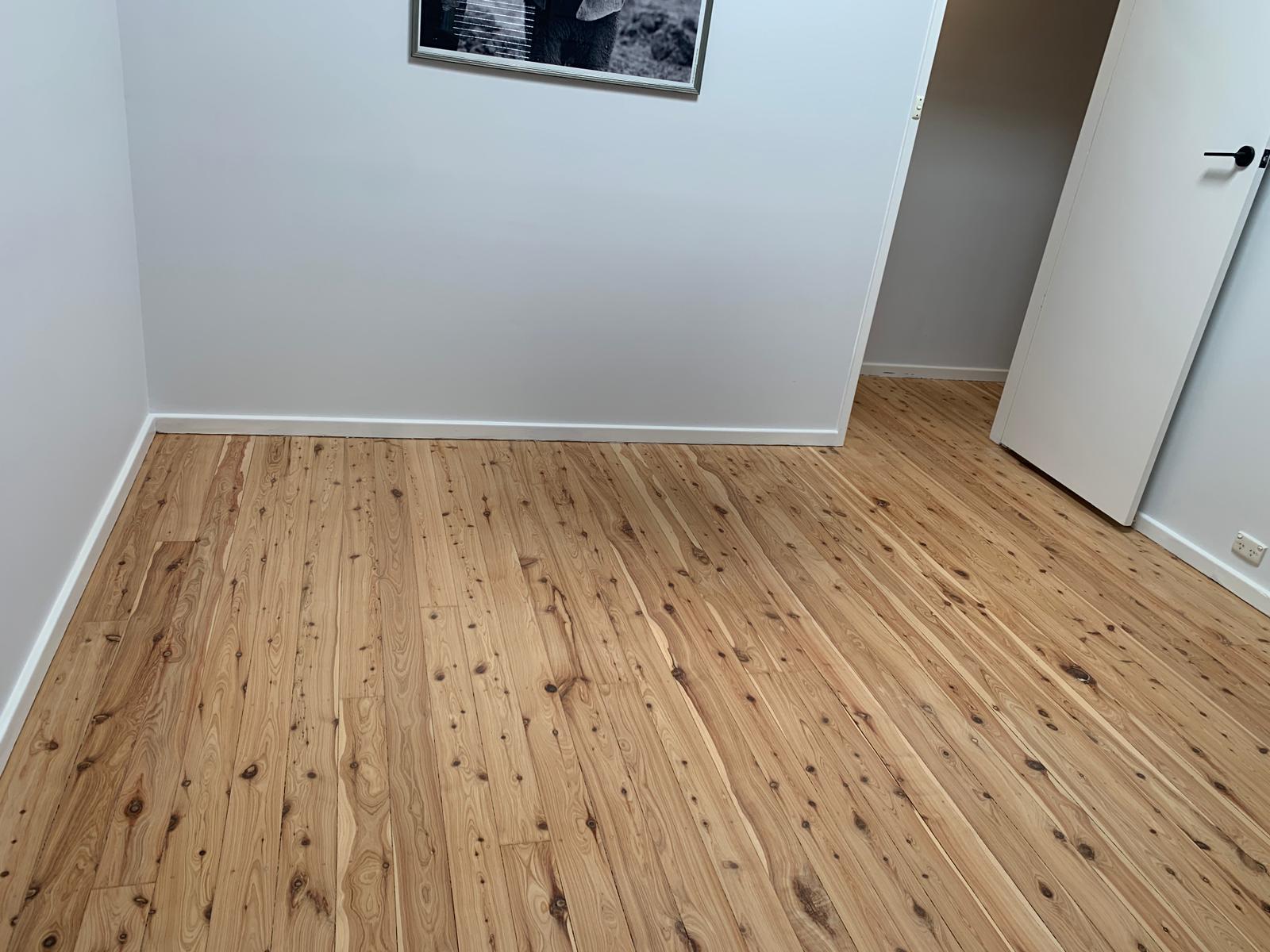 Bedroom timber floor finished, Jervis Bay