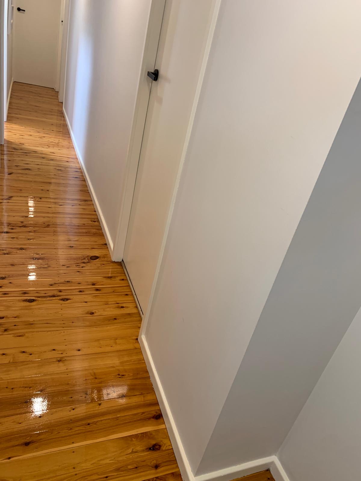 Hallway timber floor finished, Jervis Bay
