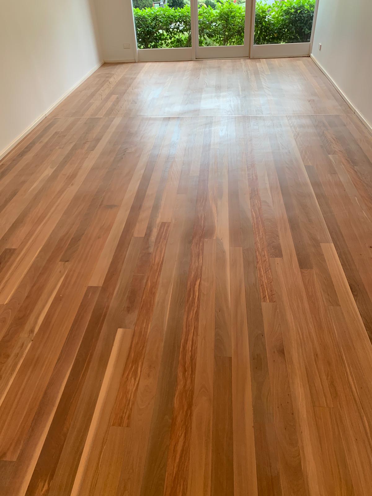 Bedroom timber floor with waterbase finish, St Ives