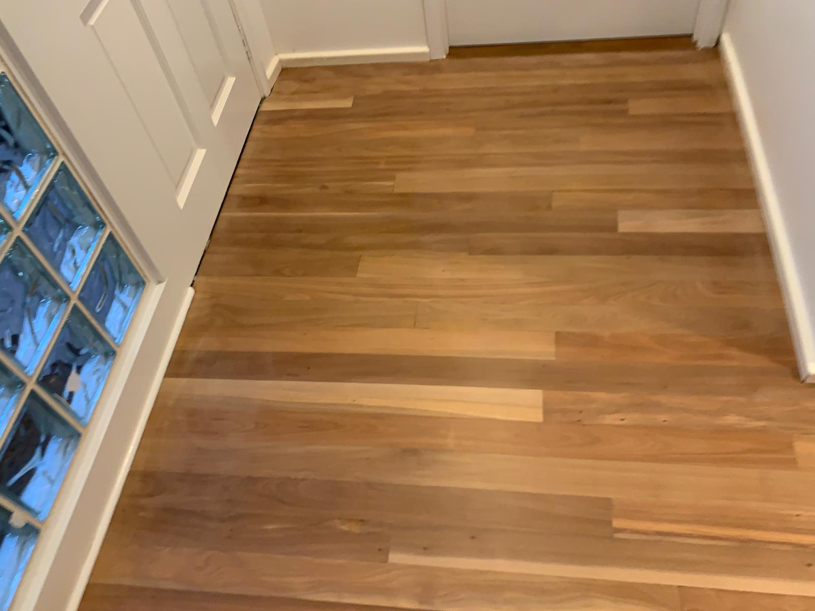 Entry timber floor with waterbase finish, St Ives