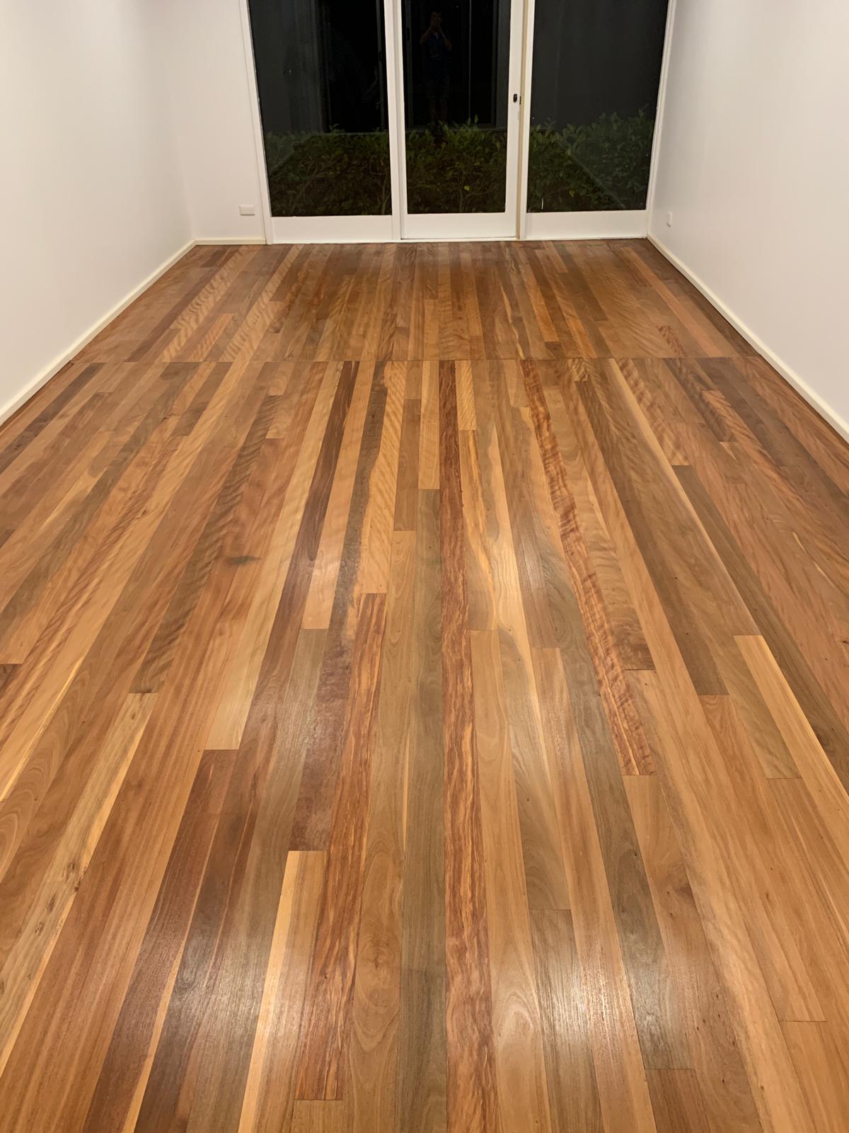 Bedroom timber floor with waterbase finish, St Ives