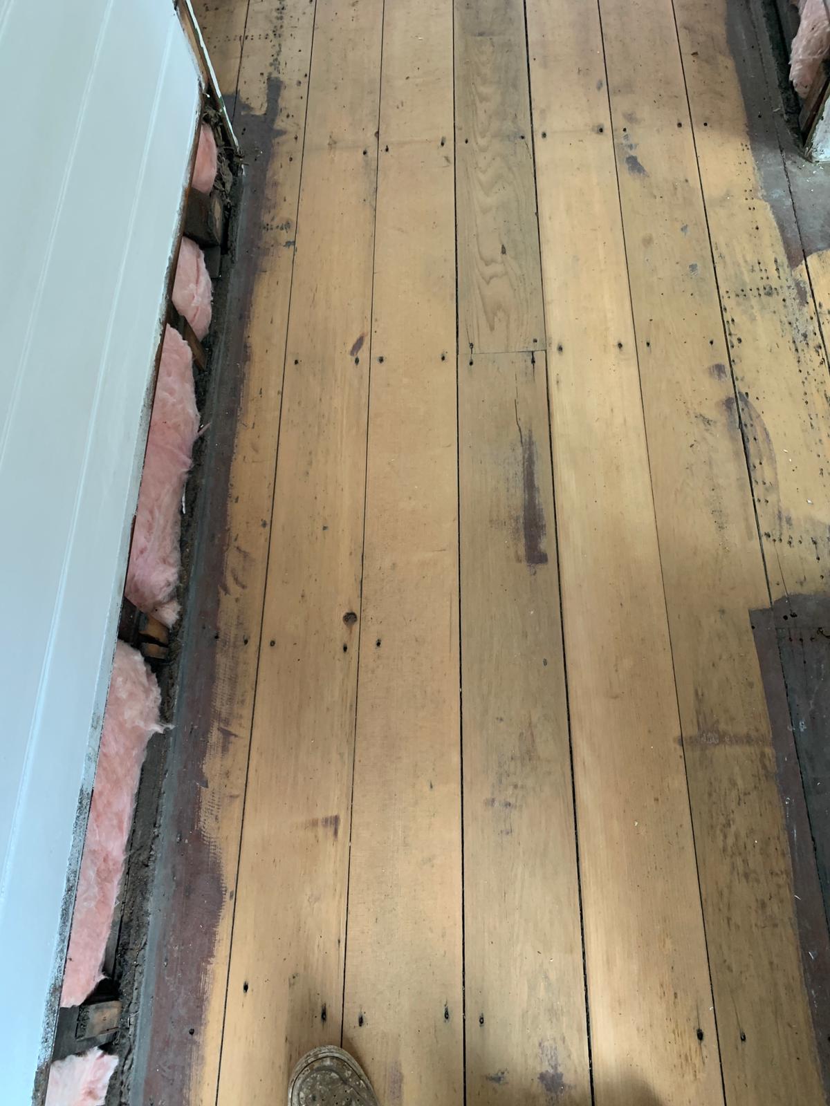 Hallway timber floor fully sanded, St Peters